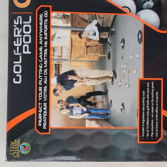 GOLFER'S POOL Game by Club Champ: 16 balls and rack, 6 cups, In retail p… - Picture 3 of 17